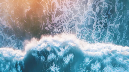 Fototapeta premium Peaceful Aerial Ocean View Capturing Serenity for Holiday Escape 