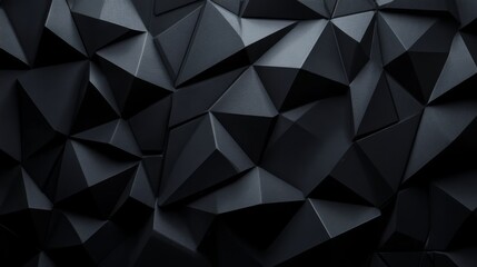 Abstract black polygonal background with geometric shapes.