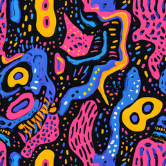 Seamless vector pattern with colorful fish, perfect for fabric, wallpaper, and decor