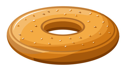 a piece of bagels vector art