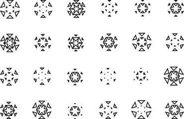 Set of cute snowflake icons on isolated background New Year ornament Symbols for mobile apps and website design. Flat snowflake icons, silhouette.