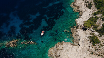 Kabak Bay Drone Photo, Aegean Sea Fethiye, Mugla Turkey