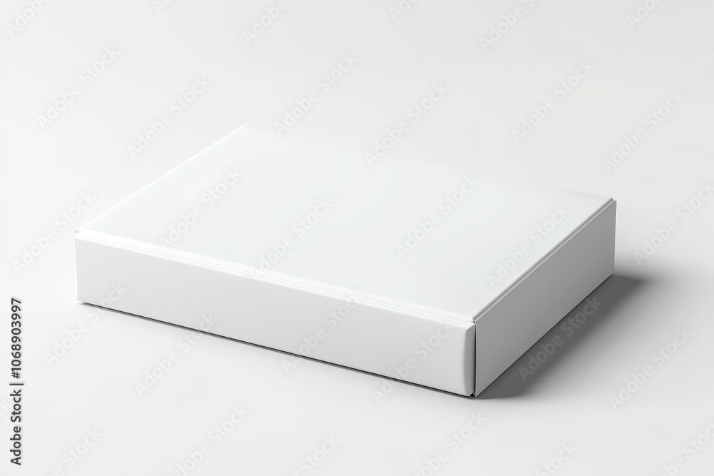 Poster white cardboard box mockup for branding and design presentation