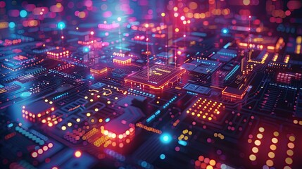 Obraz premium A group of app developers huddle around a tablet, testing the functionality of their new app. Their faces light up as they see their hard work come to life on the screen