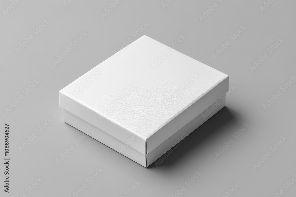 Poster white cardboard box mockup isolated on grey background. perfect for your design project.