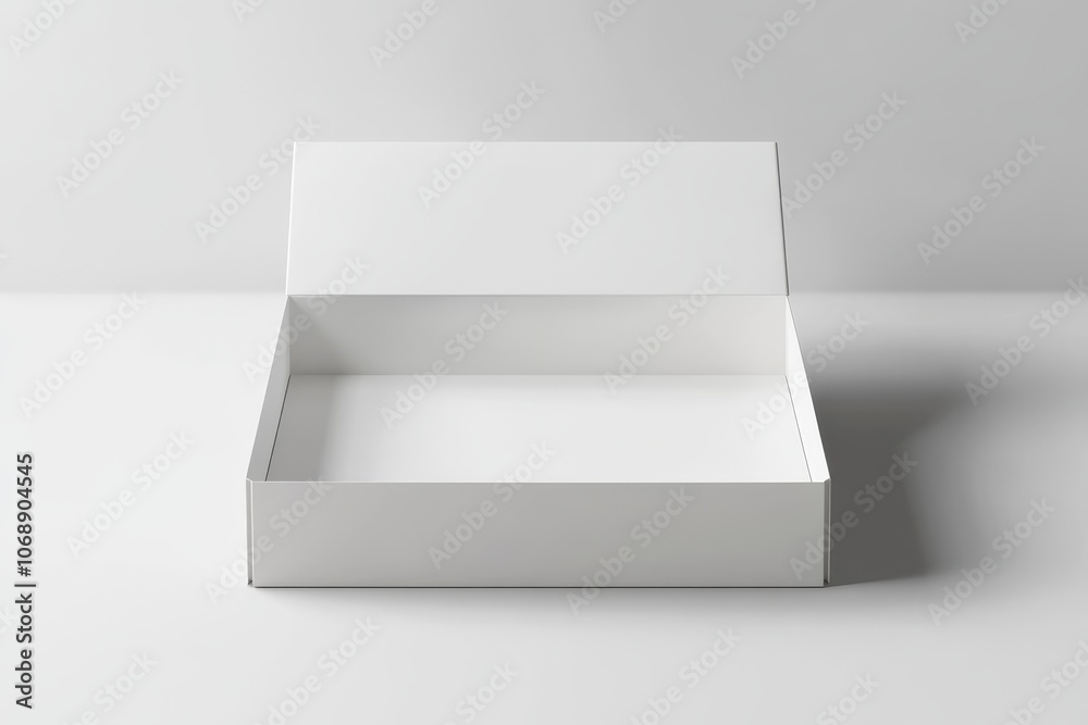 Poster open cardboard box mockup with clipping path.
