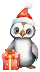 PNG Cartoon gift illustration character.