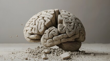 Fragile Brain A Sand Sculpted Metaphor for the Fleeting Nature of Memory and Time