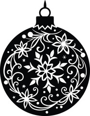 Christmas ball, Christmas bauble, christmas ball icon vector illustration