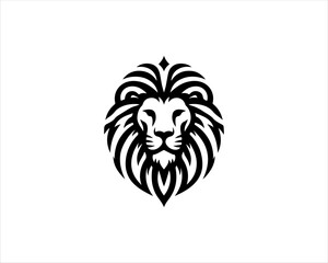 Obraz premium Lion logo design vector template. Lion head logo design icon symbol vector illustration
