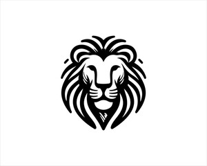 Lion logo design vector template. Lion head logo design icon symbol vector illustration