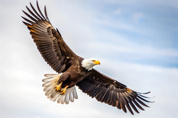 Obraz premium american bald eagle in flight