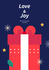 Colorful Abstract Design with Christmas Text Message. Perfect for conveying happiness, positivity, and celebration in designs and creative projects