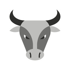 Buff Cow Face Icon Vector Illustration Art - Farm Animal Design for Agriculture and Rural Themes