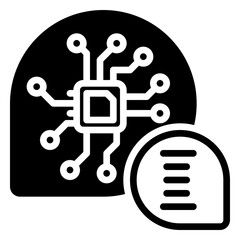 Artificial Intelligent icon, glyph icon style