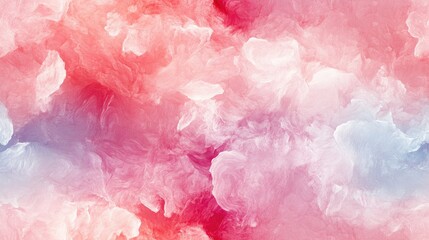 Fototapeta premium Seamless pattern of modern floral clouds ink wallpaper featuring pastel tones and acrylic paint textures ideal for interior design and artistic projects