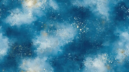Obraz premium Seamless blue abstract pattern featuring soft grunge elements and bokeh textures ideal for backgrounds and textile designs
