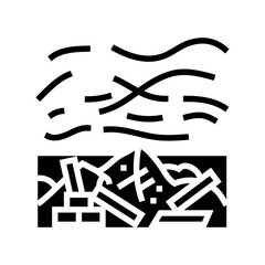 debris from hurricane hurricane disaster glyph icon vector. debris from hurricane hurricane disaster sign. isolated symbol illustration