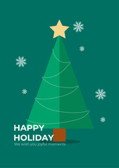 Christmas Greeting Card With Modern Christmas Design