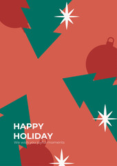 Joyful Celebration Graphic With Colorful Chrismast Element. Ideal for festive and celebratory themes, conveying positivity and happiness