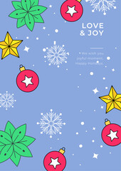 Festive Christmas Design with Christmas Seasons Themed