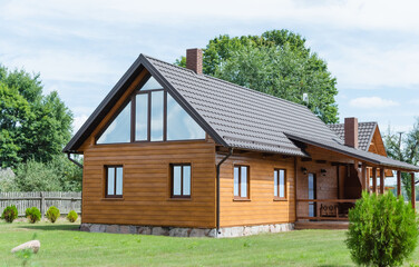 Obraz premium A fragment of a renovated old house