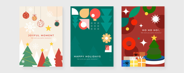 Festive Christmas Designs with Ornaments and Gift Packages. A collection of holiday illustrations featuring Christmas ornaments, and gift packages. Perfect for celebrating the festive season