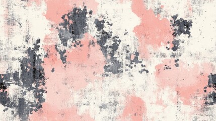 Fototapeta premium Seamless pattern of ink distress texture in soft coral and pink hues for creative urban wallpaper design fashion applications abstract backgrounds