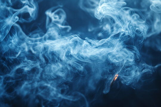 incense sticks burning with smoke swirling in the air.