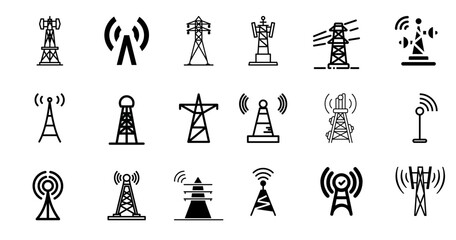 signal tower icon and isolated sign symbol vector illustration