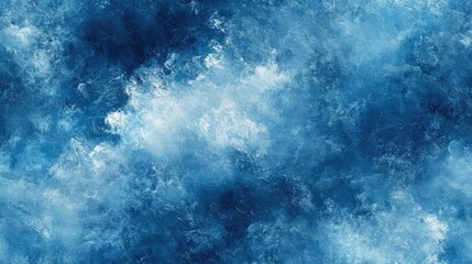 Obraz premium Seamless blue texture pattern featuring oil painting and delicate ink in water ideal for artistic backgrounds and fashion design