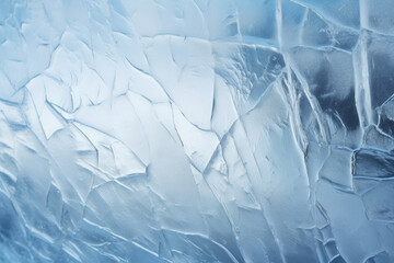 Processed collage of blue cold cracked ice surface texture. Background for banner, backdrop