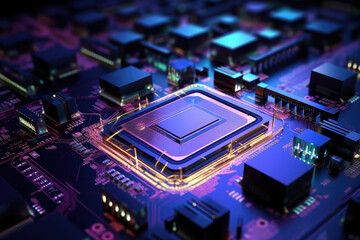 Fototapeta premium Next-Generation Processor Technology in Focus