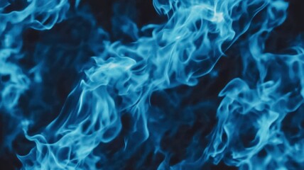 Obraz premium A blue flame texture swirling against a dark background, creating an ethereal and dynamic visual effect.