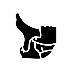 ankles massage therapy glyph icon vector. ankles massage therapy sign. isolated symbol illustration