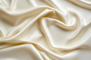 Obraz premium wavy beige silk fabric