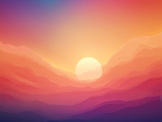 Obraz premium Sunset Over Hills