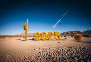 sky cacti shooting arranged by under created streaking desert 2025 starlit vast star landscape formation across night