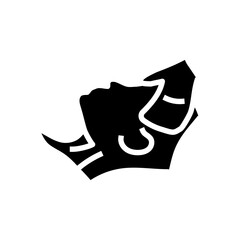 scalp massage therapy glyph icon vector. scalp massage therapy sign. isolated symbol illustration