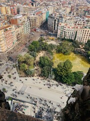 view from the top of  La Sagrada Familia