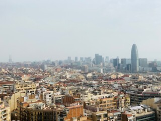 view from the top of  La Sagrada Familia