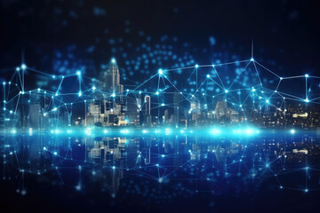 Fototapeta premium Smart City Digital Network Connectivity