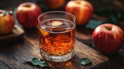 apple cider and apples	