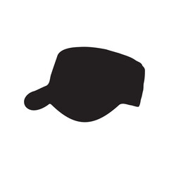 Fototapeta premium Army Cadet Cap Silhouette Vector Illustration