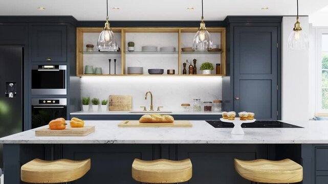 Kitchen Interior Design in a Modern House