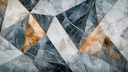 Geometric marble background ideal for displays and websites, presenting a modern stone design. This geometric marble backdrop offers versatile photo style copy space for various uses.