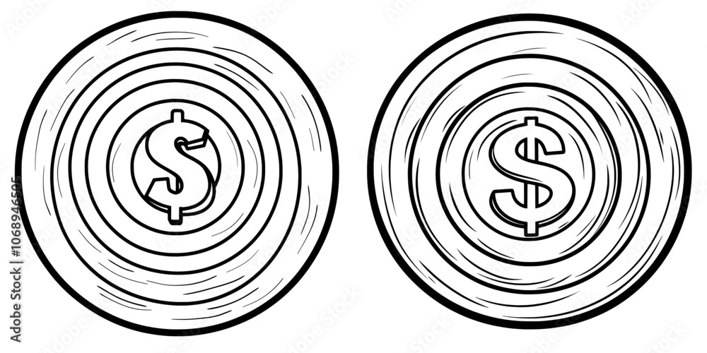 Poster this editable target profit icon is part of an icon set. you can use it for presentations, infograph