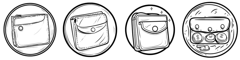 The wallet and cash payment icon is part of a larger icon set. It is perfect for web and app interfaces, presentations, infographics, etc.