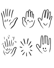 Obraz premium Modern emoji icon showing the reverse side of a raised hand. May be paired with the forward-facing raised hand emoji.