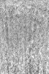 Christmas Tree Tinsel Closeup in Black and White.